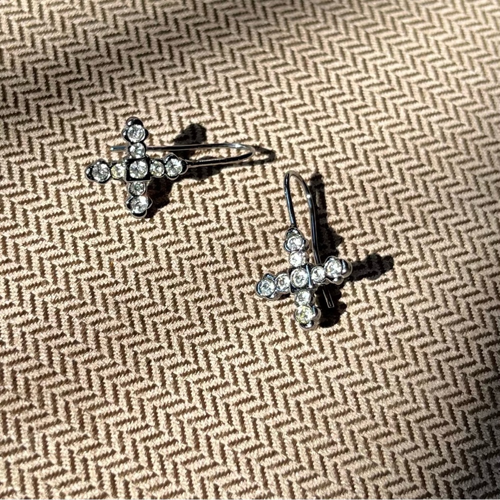 Gothic style cross earrings